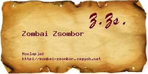 Zombai Zsombor névjegykártya