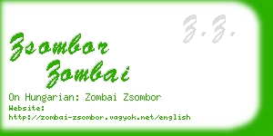 zsombor zombai business card